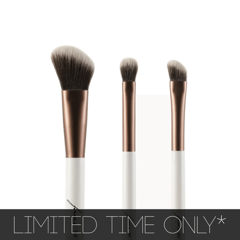 3 piece perfect contouring set - vegan makeup brushes