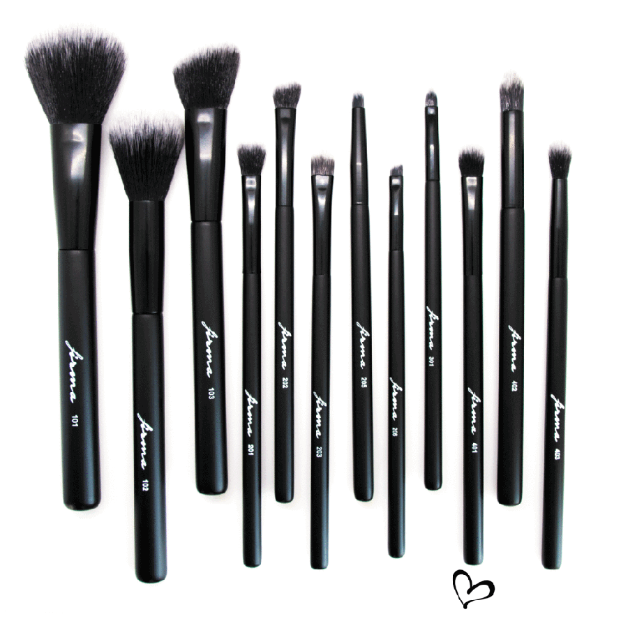 5 Pack Craft Ink Blending Brushes Set Tool Oval Makeup Brushes Blender  Brush for Card Making（Size 4, 0.8 Brush Head, Black） 